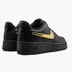 Nike WMNS Air Force 1 Black Metallic Gold Removable Swoosh Pack CT2252 001 Sports Shoes