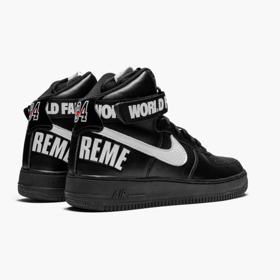 Nike WMNS Air Force 1 High Supreme World Famous Black 698696 010 Sports Shoes