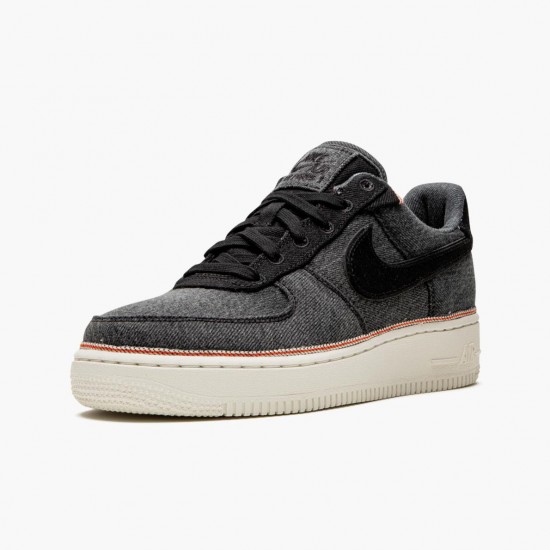 Nike Mens Air Force 1 Low 3x1 Denim Black 905345 006 Sports Shoes