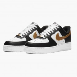 Nike WMNS Air Force 1 Low Black White Metallic Gold CZ9189 001 Sports Shoes