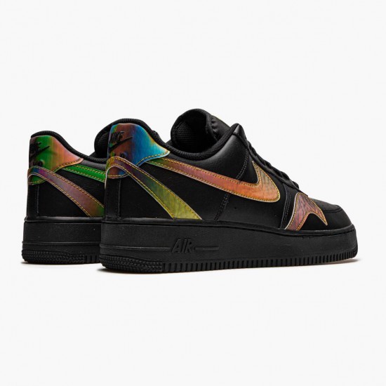 Nike WMNS Air Force 1 Low Misplaced Swooshes Black Multi CK7214 001 Sports Shoes