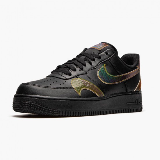 Nike WMNS Air Force 1 Low Misplaced Swooshes Black Multi CK7214 001 Sports Shoes