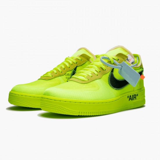 Nike WMNS Air Force 1 Low Off White Volt AO4606 700 Sports Shoes