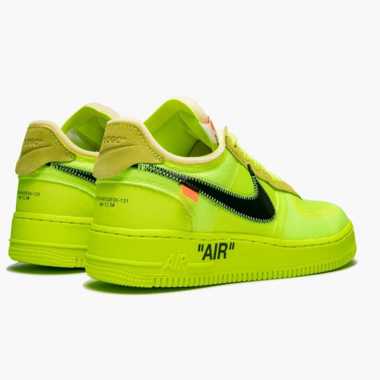 Nike WMNS Air Force 1 Low Off White Volt AO4606 700 Sports Shoes