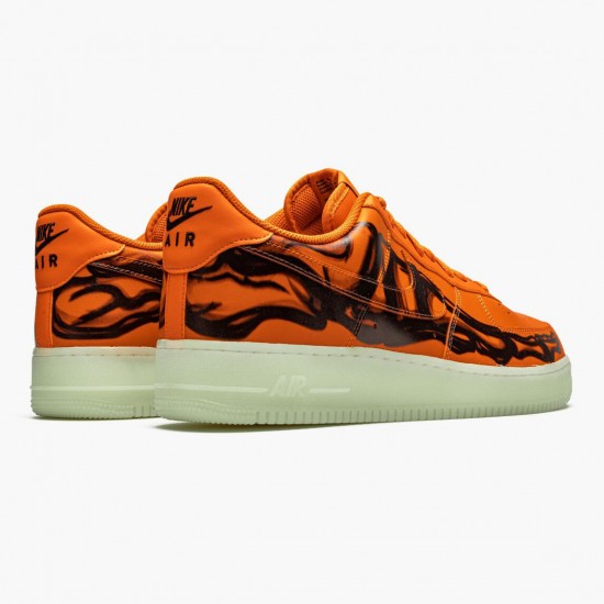 Nike WMNS Air Force 1 Low Orange Skeleton CU8067 800 Sports Shoes