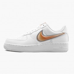 Nike WMNS Air Force 1 Low Oversized Swoosh White Orange Peel AO2441 102 Sports Shoes