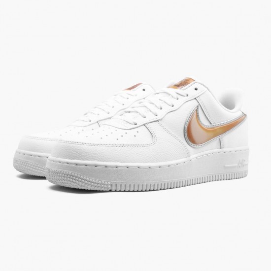 Nike WMNS Air Force 1 Low Oversized Swoosh White Orange Peel AO2441 102 Sports Shoes