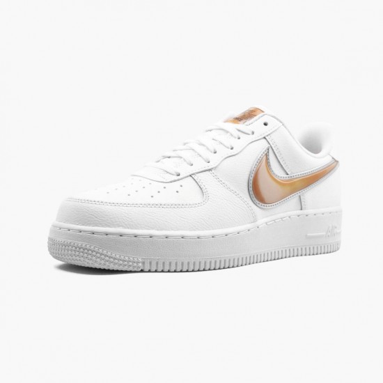 Nike WMNS Air Force 1 Low Oversized Swoosh White Orange Peel AO2441 102 Sports Shoes