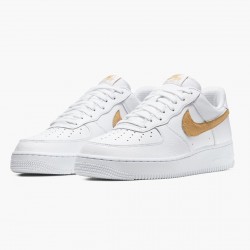 Nike WMNS Air Force 1 Low Pony Hair Snakeskin Club Gold CW7567 101 Sports Shoes