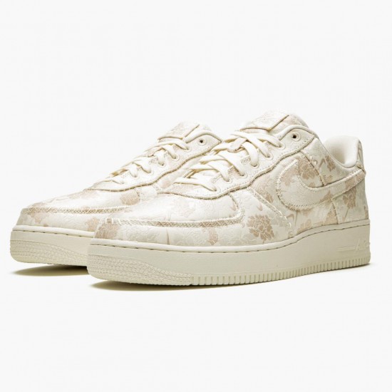 Nike WMNS Air Force 1 Low Satin Floral Pale Ivory AT4144 100 Sports Shoes