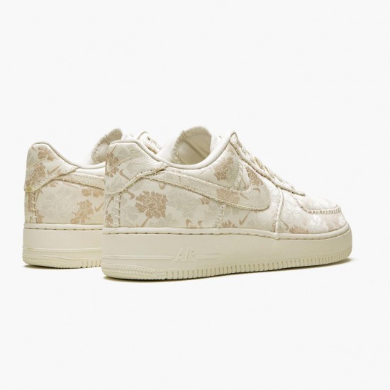 Nike WMNS Air Force 1 Low Satin Floral Pale Ivory AT4144 100 Sports Shoes