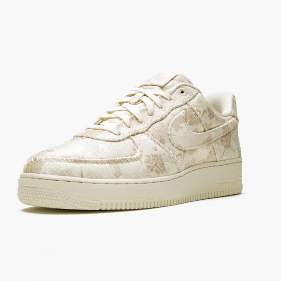 Nike WMNS Air Force 1 Low Satin Floral Pale Ivory AT4144 100 Sports Shoes