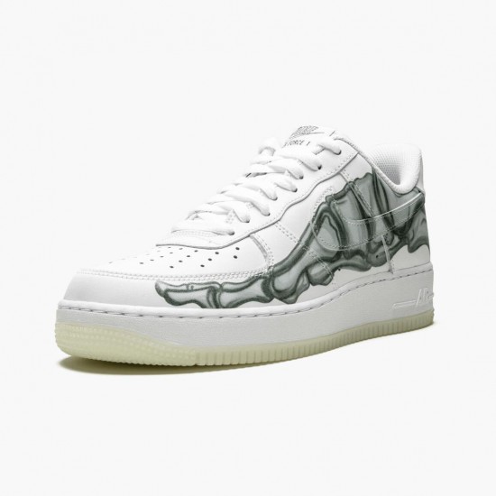 Nike WMNS Air Force 1 Low Skeleton Halloween BQ7541 100 Sports Shoes