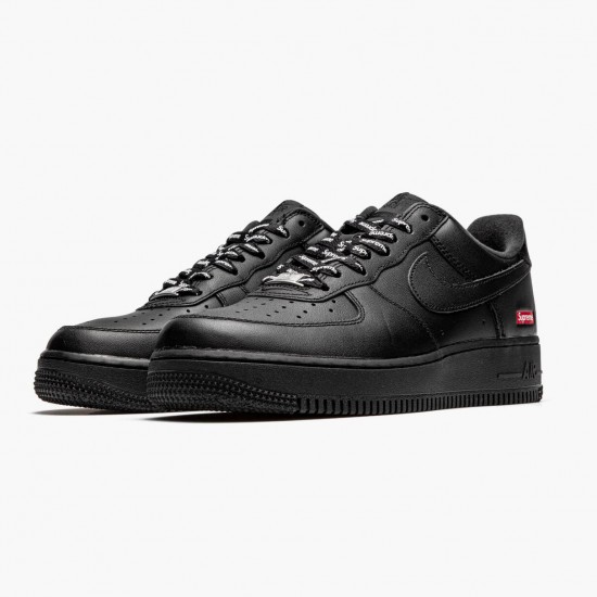 Nike Mens Air Force 1 Low Supreme Black CU9225 001 Sports Shoes