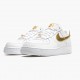 Nike WMNS Air Force 1 Low White Metallic Gold DC2181 100 Sports Shoes