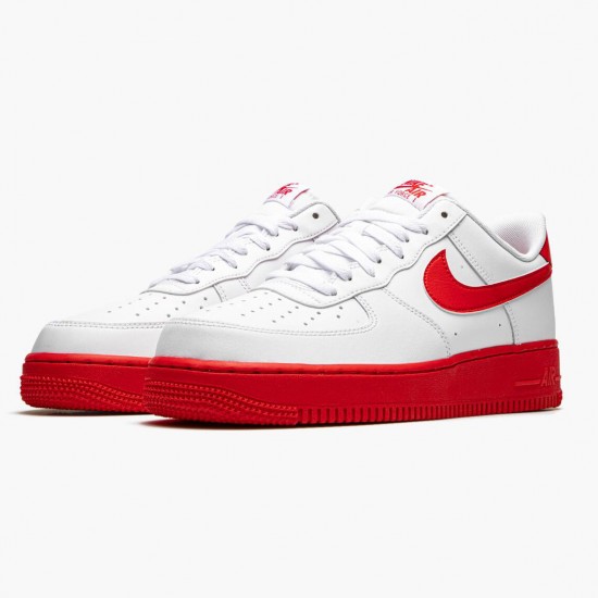 Nike WMNS Air Force 1 Low White Red Midsole CK7663 102 Sports Shoes