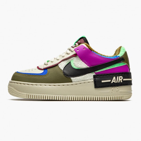 Nike WMNS Air Force 1 Shadow Cactus Flower Olive Flak CT1985 500 Sports Shoes