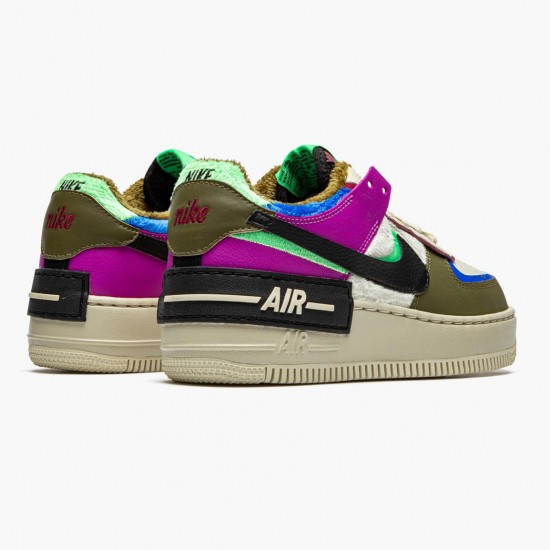 Nike WMNS Air Force 1 Shadow Cactus Flower Olive Flak CT1985 500 Sports Shoes