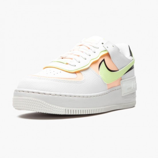 Nike WMNS Air Force 1 Shadow Summit White Barely Volt Crimson Tint CI0919 107 Sports Shoes