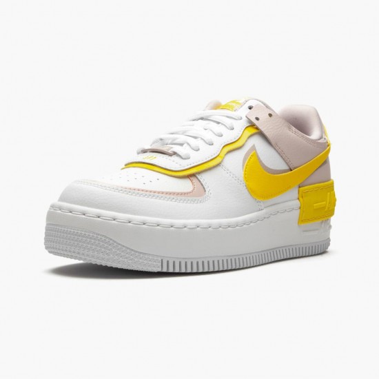 Nike WMNS Air Force 1 Shadow White Barely Rose Speed Yellow CJ1641 102 Sports Shoes