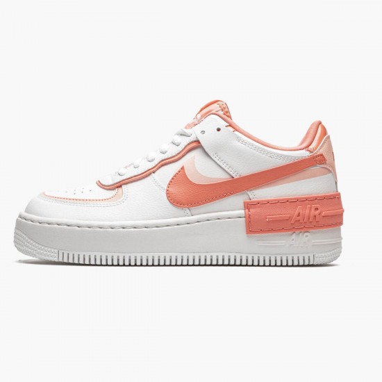 Nike WMNS Air Force 1 Shadow White Coral Pink CJ1641 101 Sports Shoes