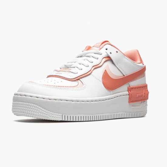 Nike WMNS Air Force 1 Shadow White Coral Pink CJ1641 101 Sports Shoes