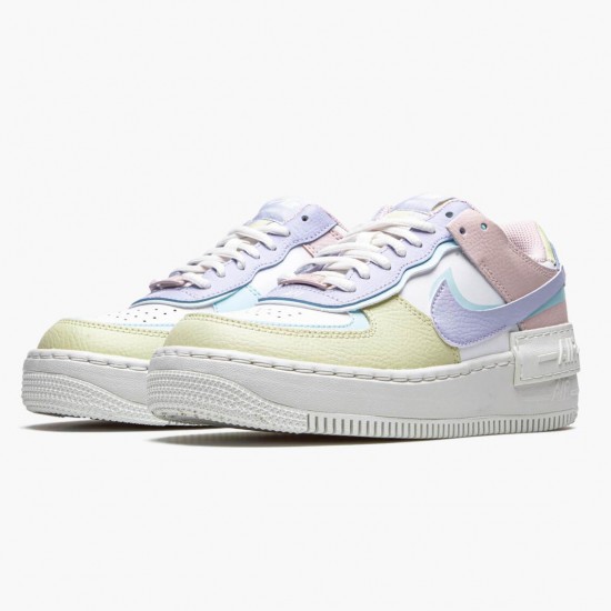 Nike WMNS Air Force 1 Shadow White Glacier Blue Ghost CI0919 106 Sports Shoes