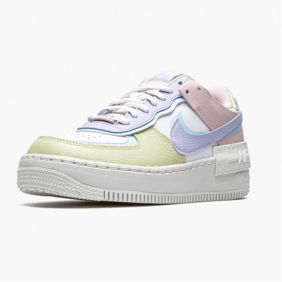 Nike WMNS Air Force 1 Shadow White Glacier Blue Ghost CI0919 106 Sports Shoes