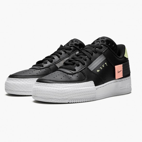 Nike WMNS Air Force 1 Type Black CI0054 001 Sports Shoes