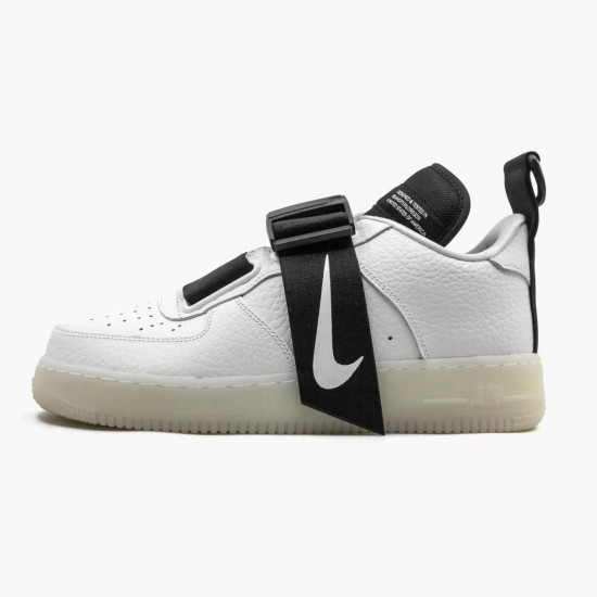 Nike Mens Air Force 1 Utility White Black AV6247 100 Sports Shoes