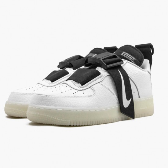 Nike Mens Air Force 1 Utility White Black AV6247 100 Sports Shoes