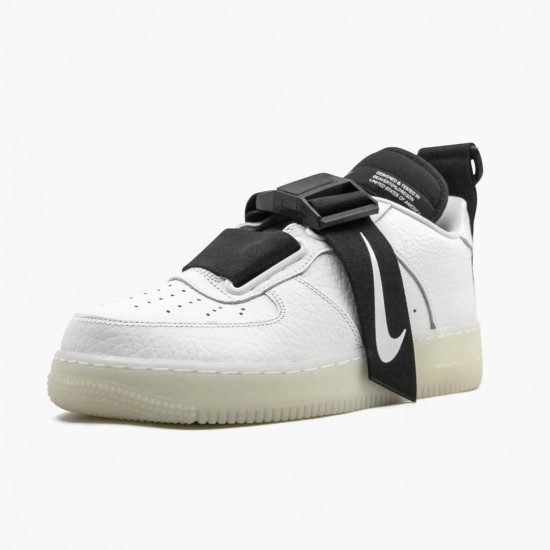 Nike Mens Air Force 1 Utility White Black AV6247 100 Sports Shoes