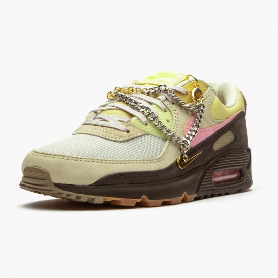 Nike WMNS Air Max 90 Cuban Link Velvet Brown CZ0469 200 Sports Shoes