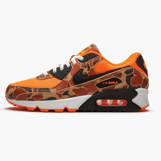 Nike WMNS Air Max 90 Duck Camo Orange CW4039 800 Sports Shoes