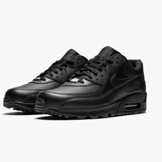 Nike WMNS Air Max 90 Leather Black 302519 001 Sports Shoes