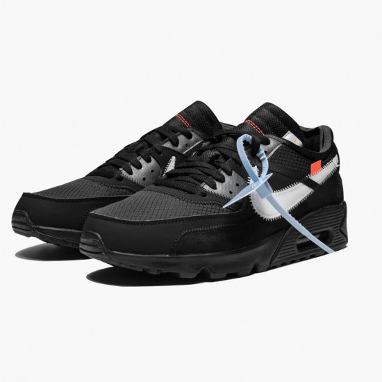 Nike WMNS Air Max 90 OFF WHITE Black AA7293 001 Sports Shoes