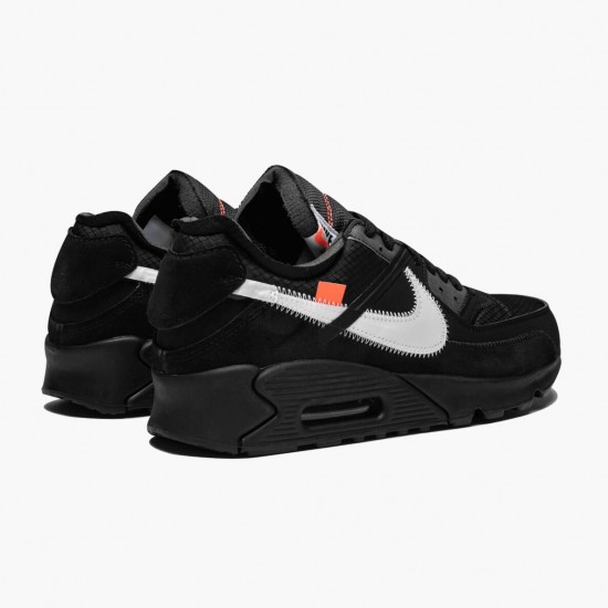 Nike WMNS Air Max 90 OFF WHITE Black AA7293 001 Sports Shoes