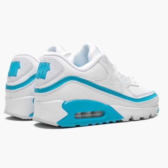 Nike WMNS Air Max 90 Undefeated White Blue Fury CJ7197 102 Sports Shoes