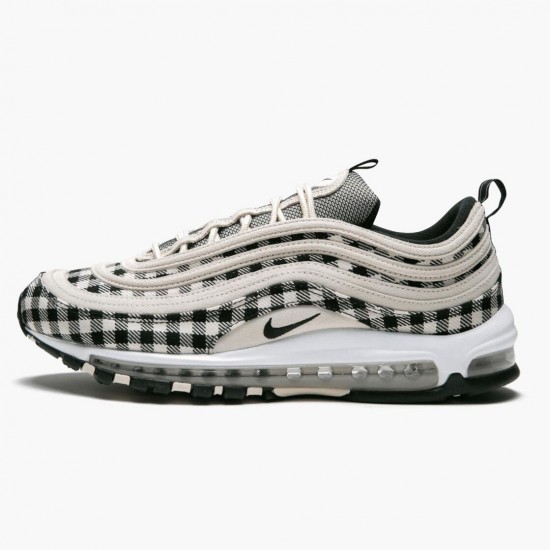 Nike WMNS Air Max 97 Plaid Light Cream 312834 201 Sports Shoes