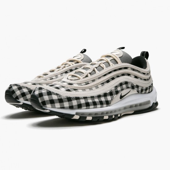 Nike WMNS Air Max 97 Plaid Light Cream 312834 201 Sports Shoes