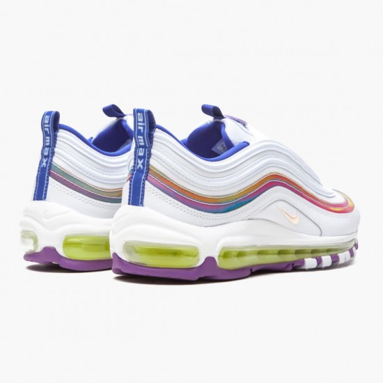 Nike WMNS Air Max 97 White Iridescent Stripes CW2456 100 Sports Shoes