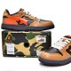 A Bathing Ape Sk8 Sta Low Black Brown Red Women Men Bape Shoes