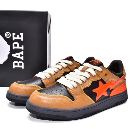 A Bathing Ape Sk8 Sta Low Black Brown Red Women Men Bape Shoes