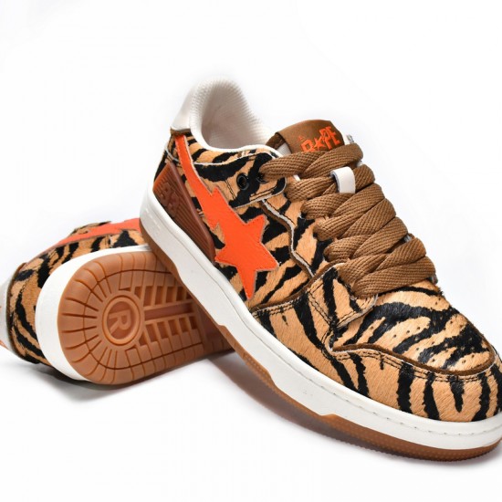 A Bathing Ape Sk8 Sta Low Black Orange Brown Women Men Bape Shoes