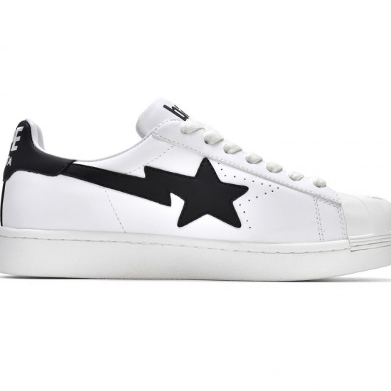 A Bathing Ape Sk8 Sta Low White Black Women Men Bape Shoes