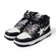 A Bathing Ape Sta Sk8 High Black White Women Men Bape Shoes