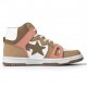 A Bathing Ape Sta Sk8 High Brown White Women Men Bape Shoes