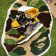 A Bathing Ape Sta Sk8 Low Brown Black Yellow Women Men Bape Shoes