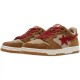 A Bathing Ape Sta Sk8 Low Brown Red Women Men Bape Shoes