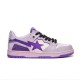 A Bathing Ape Sta Sk8 Low Purple White Black Women Men Bape Shoes